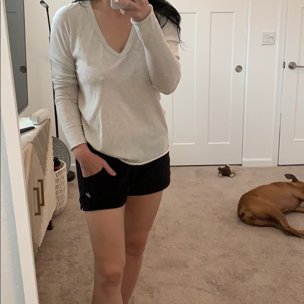 Enza Costa cream/grey sweater size L